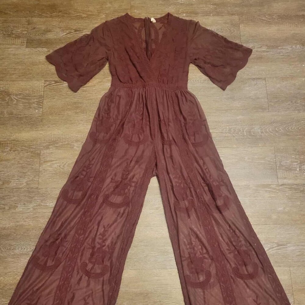 BRAND WISHLIST SIZE SMALL ROMPER BURGUNDY